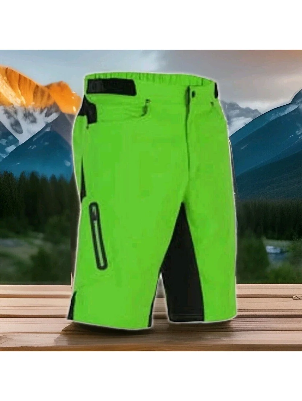 Zoic Ether Cycling Shorts Mens Medium Mountain Bike + Essential Liner Rare Green